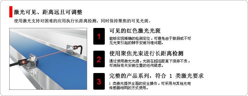 激光可见、距离远且可调整